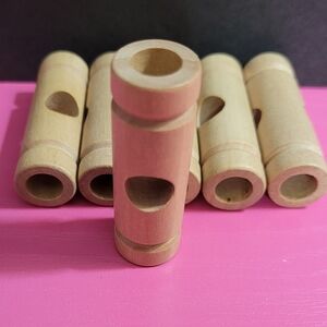 Natural Wooden Toy Replacement Connectors Compatible With Tinkertoy.  0277-79